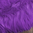 thumbnail image 3 of Soft Square Fur Area Rug Purple Shaggy Fluffy Rugs Long Plush Floor Carpet Mat for Bedroom Living Room Decor 19.7x19.7inch, 3 of 5