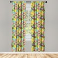 thumbnail image 3 of Ambesonne Vintage Curtains, Rainbow Color Geometric, Pair of 28"x84", Multicolor, 3 of 5