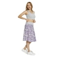 thumbnail image 4 of Women's Flowers Purple Blossoms and Olives A-line Printed Skirt Casual Wear, M, Purple Grey Lavender, by Ambesonne, 4 of 6