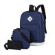 thumbnail image 2 of Conjunto de mochila casual de estilo universitario de 3 piezas | Bolsa de viaje de tela liviana con cómodas asas curvas | Incluye mochila de 42x32x18cm, bandolera de 23x20x5cm, bolso de mano de, 2 of 4