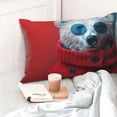 thumbnail image 4 of KLL Stylish Polar Bear Sunglasses Pillow Covers Envelope Closure,Super Soft and Cozy Fuzzy Fleece Pillow Case Cover, 4 of 5