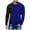 Dark Blue, variant on IROINNID Men's Sweater Round Neck Long Sleeve Jumper Mid-Length Color Block Leisure Pullover Autumn Winter Patchwork Color Low Sweater