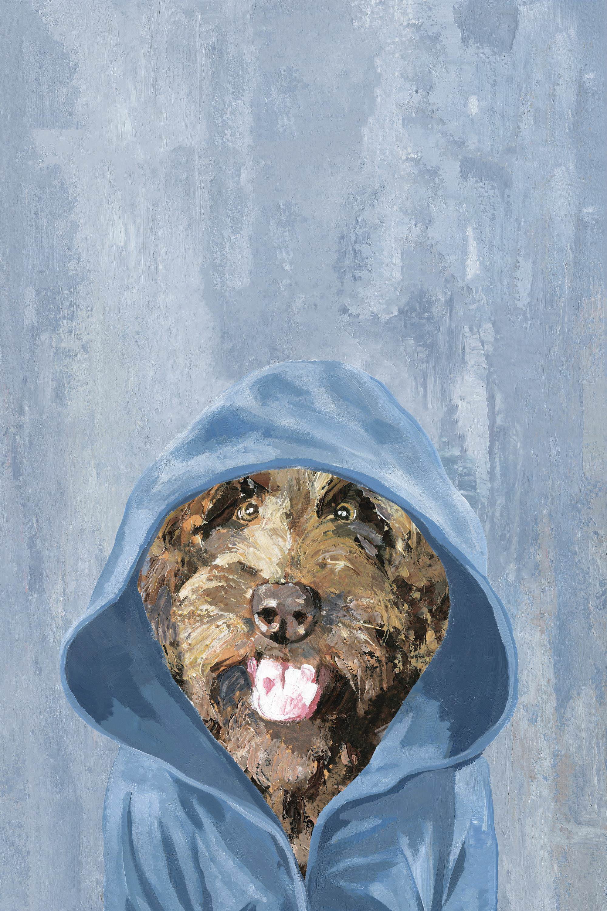 Marmont Hill "Winter Pup" Painting Print on Wrapped Canvas