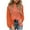 Orange, variant on Lenpel Women's Tops Casual Loose Mock Neck Lantern Long Sleeve Solid Color Blouses Fashion Spring Summer Outfits