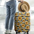 thumbnail image 2 of Black White Stripe Sunflower Pattern Luggage Cover Fashion Suitcase Cover Baggage Covers Fit 25-28 Inch Luggage (Go Travel), 2 of 5