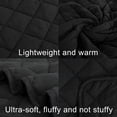 thumbnail image 2 of Ultra Soft Microfiber Toddler Comforter - Down Alternative Lightweight Crib Quilted Blanket, 39" x 47", Black, Ntbay, 2 of 5