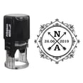 thumbnail image 5 of Printtoo Self Inking Round Custom Save The Date Rubber Stamp Arrow Design Personalized Stamper Gift Idea, 5 of 6