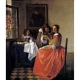 thumbnail image 3 of Vermeer, Johannes 12x14 Black Modern Framed Museum Art Print Titled - A Lady And Two Gentlemen, 3 of 5
