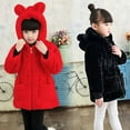 thumbnail image 3 of Toddler Girls Winter Fleece Coat Kids Hooded Faux Fur Jacket Baby Warm Outwear, 3 of 3