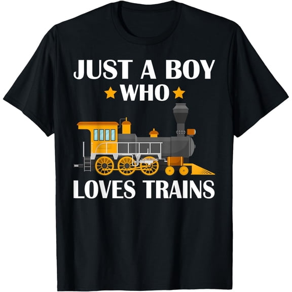 Exquisite and comfortable-Funny Boys Just A Boy Who Loves Trains This Boy Loves Trains T-Shirt