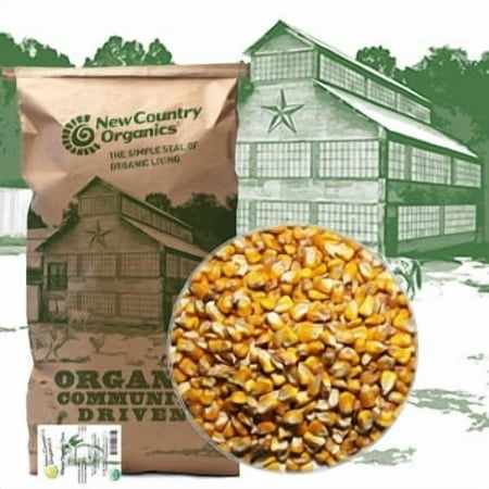 New Country Organics | Organic Corn, Unmilled | Certified Organic and Non-GMO | Feed Grade | 40 lbs