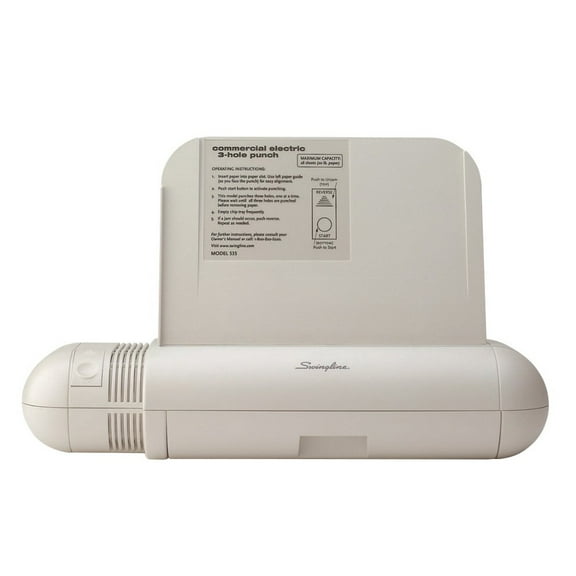 Swingline 038177 Commercial 3-Hole Electric Punch, Platinum