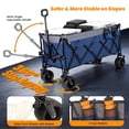 thumbnail image 3 of 51-inch Extended Heavy-Duty Foldable Utility Wagon, 480lbs, Patented Ultra-Stable Frame, 1:6 Space-Saving Fold, Portable And Collapsible For Beach, Sports, And Garden Use,Dark Blue-Gray, 3 of 13
