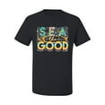 thumbnail image 2 of Wild Bobby Sea The Good Surfboard Sun Rise Good Vibes Nature Lover Men Tee, Black, Small, 2 of 6