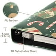 thumbnail image 3 of FORMRS 3 Ring Photo Album 4"x6" Self Adhesive Large Capacity PU Leather Cover, Christmas Gift Pattern, 3 of 8