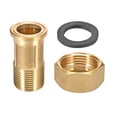 thumbnail image 3 of Conector de tubería de latón, nipple hexagonal, conector roscado macho G3/4 x hembra G1 para acoplamiento de medidor de agua de 60mm de longitud, 3 of 3