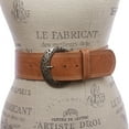 thumbnail image 3 of Womens Wide 2 1/4 " Stitching Edged Plain High Waist Leather Belt, 3 of 4