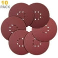 10PCS 9 inch Drywall Sander Paper Sanding Disc Hook Loop 80 120 150 180