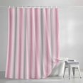 thumbnail image 3 of Pink Gray Striped Shower Curtains for Bathroom, Modern Boho Stripes Minimalist Waterproof Fabric Shower Curtain, Decorative Bathroom Curtain for Bathtub, 72"x72", No Hooks Included, 3 of 9