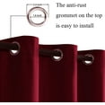 thumbnail image 2 of Rideaux Occultants Rouges ZMLEVE avec Tiebacks - Rideaux à Oeillets Isolés Thermiquement, Bloquant la Lumière et Réduisant le Bruit pour Chambre et Salon, Lot de 2 Panneaux de Rideaux de Fenêtre, 42 x 72 Pouces de Longueur, 2 of 7