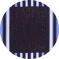 thumbnail image 1 of Ahgly Company Indoor Round Abstract Blue Contemporary Area Rugs, 3' Round, 1 of 4