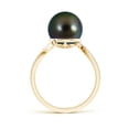 thumbnail image 2 of ANGARA Tahitian Cultured Pearl Bypass Ring in 14K Yellow Gold for Women | June Birthstone, Birthday, Anniversary, Jewelry Gift for Women | Pearl Ring, 2 of 8