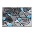 thumbnail image 2 of BizChair Modern Contemporary Area Rug Mat, Blue Grey Black (2 Feet X 3 Feet) Mat, 2 of 7
