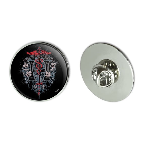 Hazard To Your Health Caduceus Biker Motorcycle Chopper Metal 1.1" Tie Tack Hat Lapel Pin Pinback
