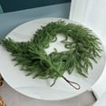 thumbnail image 5 of CVSOPHIA 6ft Christmas Garlands - Real Touch Norfolk Pine Garland, Artificial Christmas Real Greenery for Winter Holiday Indoor Outdoor Decor,Green/2PCS, 5 of 8