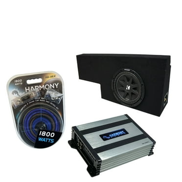 01-06 GMC Sierra 1500 Crew Truck Kicker Comp C10 Sealed 10 Sub Box HA-A400.1 Amp