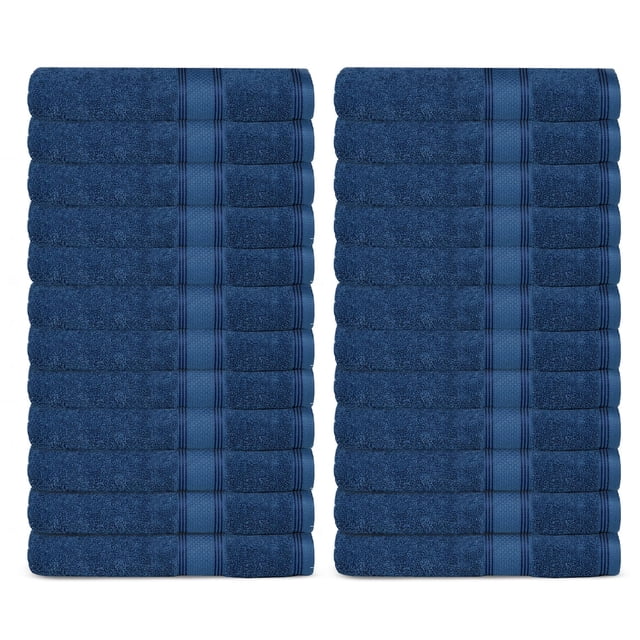 Casa Lino Toallas Faciales Y Paños De Lavado Corporal Para Ducha – Paños De Lavado 100% Algodón Para Baño – Juego De Paños Altamente Absorbentes Y De Secado Rápido – Paquete De 24 Paños De Algodón (12
