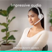 Logitech Zone 300 Over-Ear Wireless Headset with Noise Canceling Microphone, Off-White