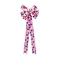 thumbnail image 5 of 4th of July Flag Bow, Red White Blue Star Print Ribbon Knot Hanging Decor for Independence Day Party and 4th of July Celebration,July 4th Decorations, 5 of 6