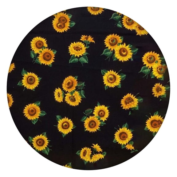 Round Tablecloth Boho Floral and Wildflower Aesthetic Pattern, Waterproof Backed Table Cover for Outdoor Picnic, Spring Dining