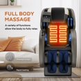 thumbnail image 3 of Sesslife Full Body Massage Chair, Zero Gravity Shiatsu Recliner with Air Pressure, Heating, Leg Auto Extension, Air Bags, Foot Rollers, Bluetooth, LED Lights and Portable Stand for Living Room, Gray, 3 of 9