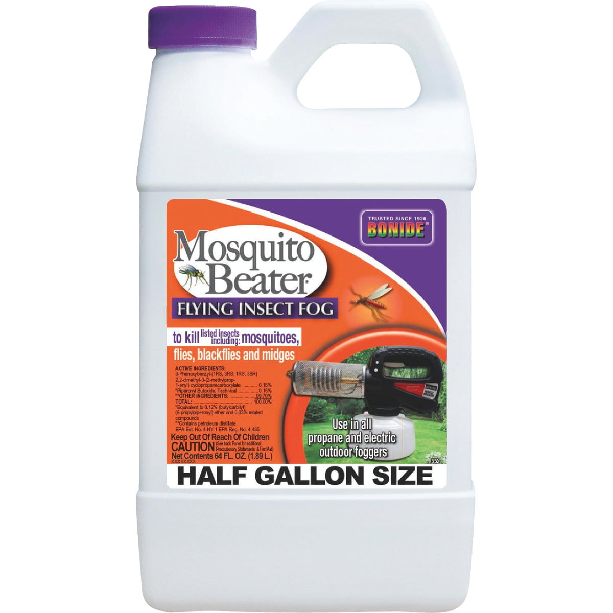 Bonide Mosquito Beater Insecticide Fogger Solution - Outdoor Insect Killer - 0.5 Gal Liquid — Residential Use, Standard Application