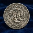thumbnail image 4 of shyuyusa Vintage Style Commemorative Metal Coin, Embossed Pattern Collectible Medal, Retro Craft Keepsake for Desktop Display, Personal Collection, 4 of 5