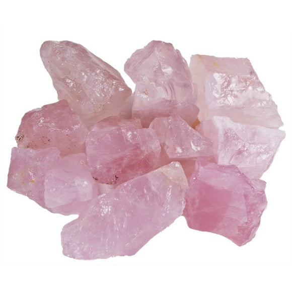 Hypnotic Gems 1 lb Bulk Rose Quartz Rough from Madagascar - Large 1" Natural Raw Stones & Fountain Rocks for Tumbling, Cabbing, Polishing, Wire Wrapping, Wicca & Reiki Crystal Healing