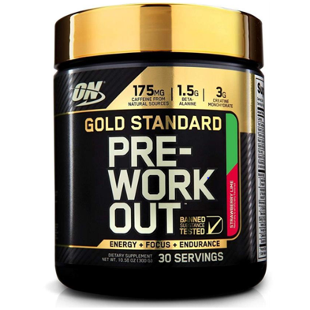 Optimum Nutrition Gold Standard Pre Workout Powder, Strawberry Lime, 30