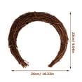 thumbnail image 3 of DIY Crafts Natural Rattan Wreath Moon Shaped Wreath Ring Rattan Vine Branch Wreath Hoop, 3 of 9