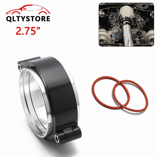 2.75''70mm Aluminum Quick Release V-Band Clamp for Intake Intercooler Pipe Black