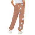 thumbnail image 3 of XQYLOS Halloween Sweatpants for Teen Girls Pumpkin Graphic Baggy Wide Leg Pants Elastic Waist Joggers Cotton Long Trousers Comfort Fit Holiday Theme Cozy Party Style, 3 of 5
