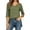 Army Green, variant on Casual Tops For Women V Neck Top Three Quarter Sleeve Loose Solid Color Side Split Relaxed Top For An Everyday Look Womens Long Sleeve Tops