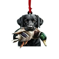 GQDIN Duck Hunting Christmas Ornament - 2D Flat Acrylic Mallard Duck Decor for Xmas Tree - Ideal Gift for Duck Hunters & Outdoor Enthusiasts Holiday Decoration