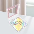 thumbnail image 4 of Caja de pestañas postizas Yuyangstore 3D Papel de brillo vacío Bandeja transparente soporte de pestañas Púrpura plata, 4 of 8