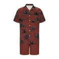 thumbnail image 4 of GERsome Men's Hawaiian Matching Sets 2 Piece Button Down Floral Shirts and Shorts Summer Vacation Outfits S-3XL, 4 of 5
