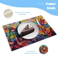 thumbnail image 3 of BaHomeck placemats Set of 4 rectangle Linen Cotton Placemats for Dining Table Washable Heat Resistant,18*12inch,Vibrant Painting Of Colorful Leaves, 3 of 4