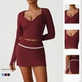 thumbnail image 4 of PISONIC Womens Workout Sets 2 Piece Tennis Skort Sets Golf Athletic Outfits Sports Bra and Skirt Gym Yoga Clothes, 4 of 9