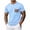 Light Blue, variant on TKKCS Mens Short Sleeve T-Shirt with Print Pocket- Pullover Lightweight Summer Casual Breathable Crew Neck Tees Light Blue Size 2XL