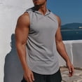 thumbnail image 1 of Hombres Chaleco con capucha Deporte Baloncesto Gimnasio Entrenamiento Secado rápido Camisetas sin ma Abanopi Camisa deportiva, 1 of 7